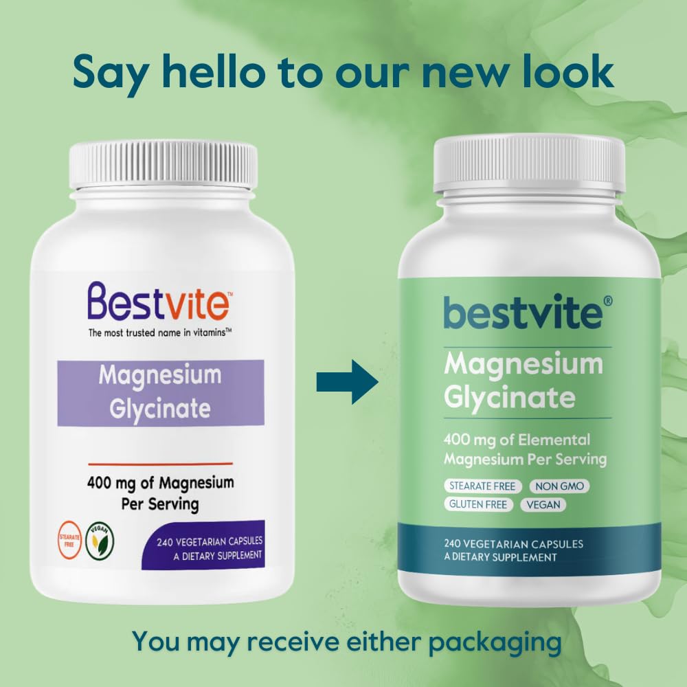 BESTVITE Filler-Free Magnesium Glycinate Capsule 240 Count