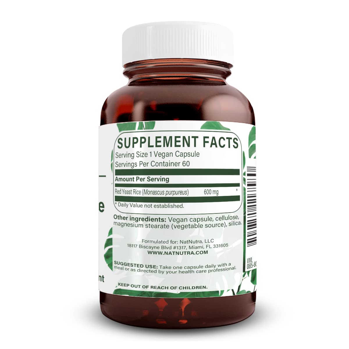 Natural Nutra Red Yeast Rice Extract 180 Capsules