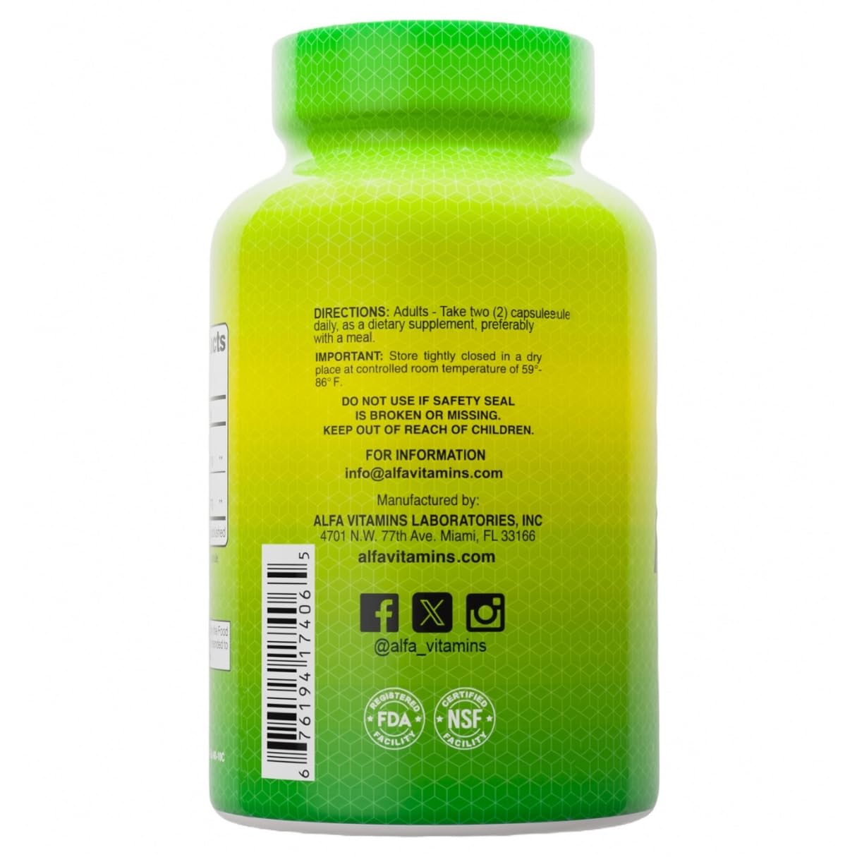 ALFA VITAMINS Saw Palmetto Capsule, 60 Capsules