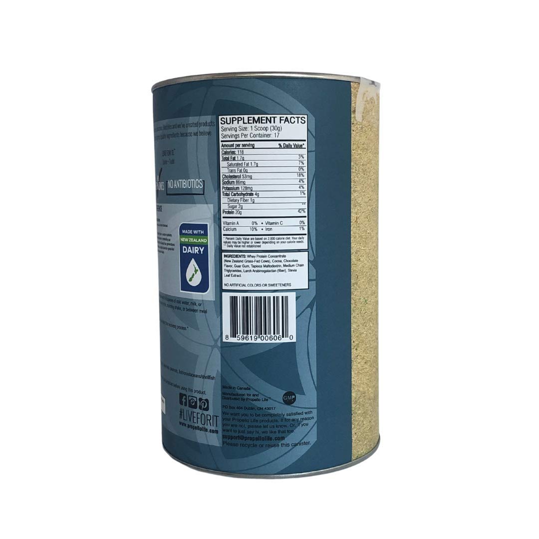 Propello Life Grass-Fed Whey Protein Powder West Indies Cocoa, 17 Servings