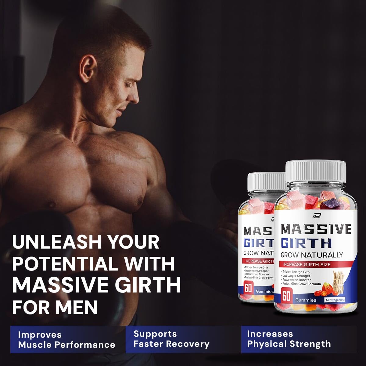 Indelo Massive Girth Gummy for Men, 300 Gummies