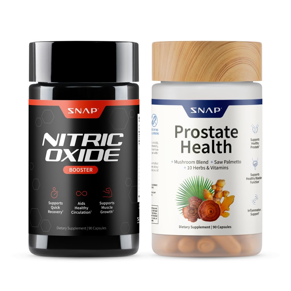 Snap Supplements Nitric Oxide Booster Capsules, 180 Count