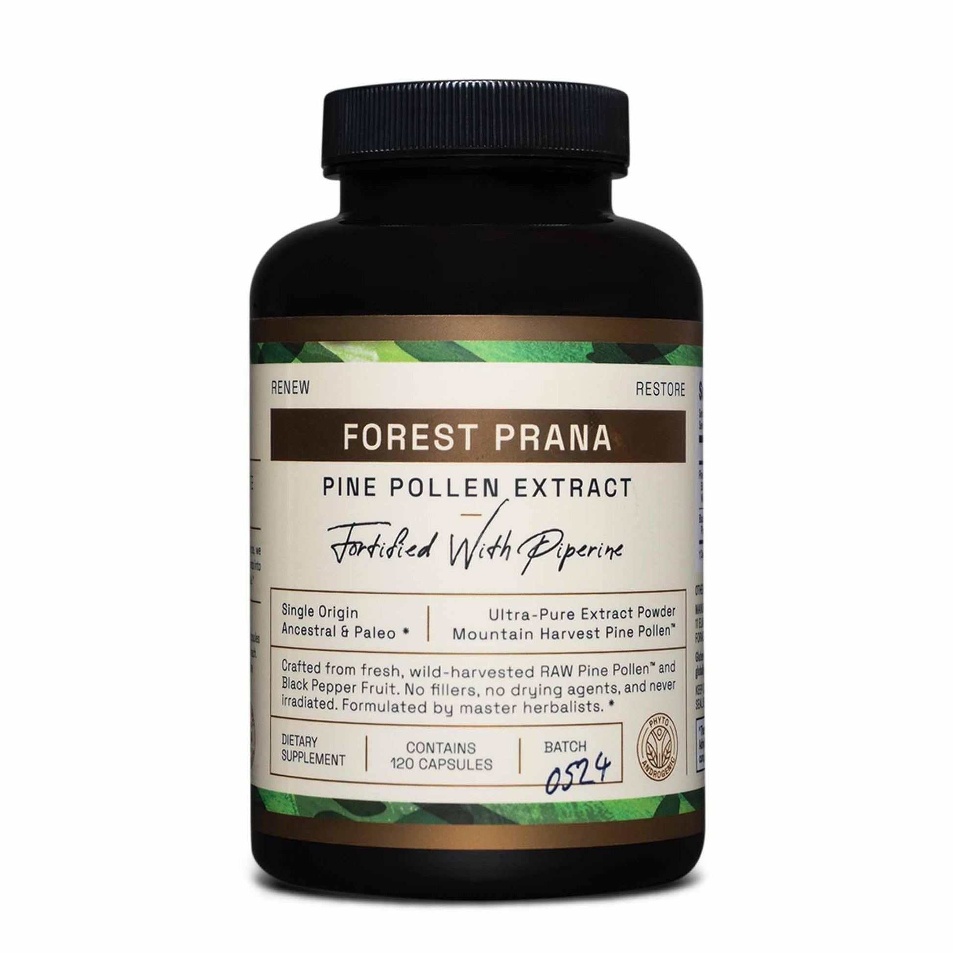 RAW Forest Foods Forest Prana Pine Pollen Extract Capsules 120 Count