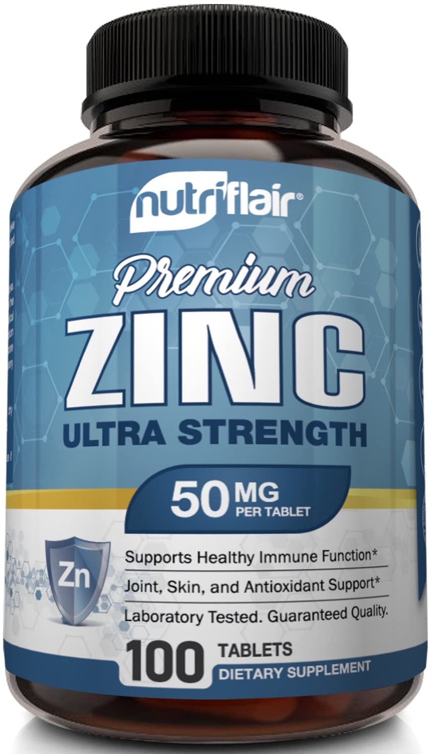 NutriFlair Zinc Gluconate 50mg Capsule, 100 Count