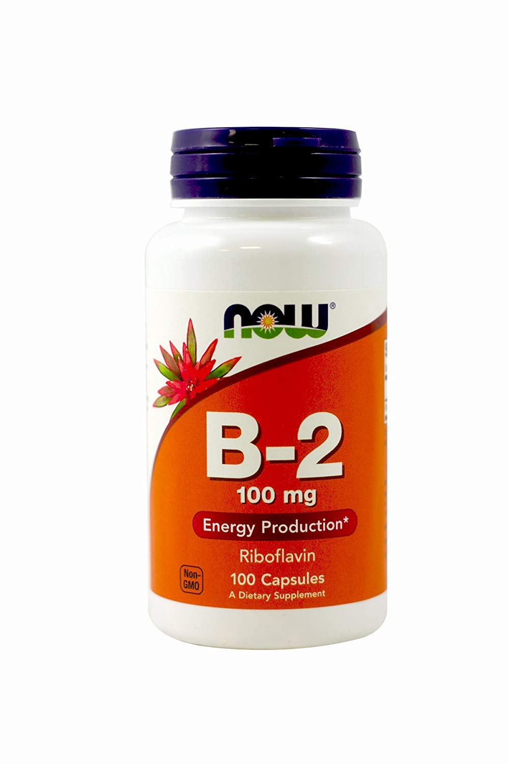 NOW Foods Vitamin B-2 100 mg Capsules, Pack of 2