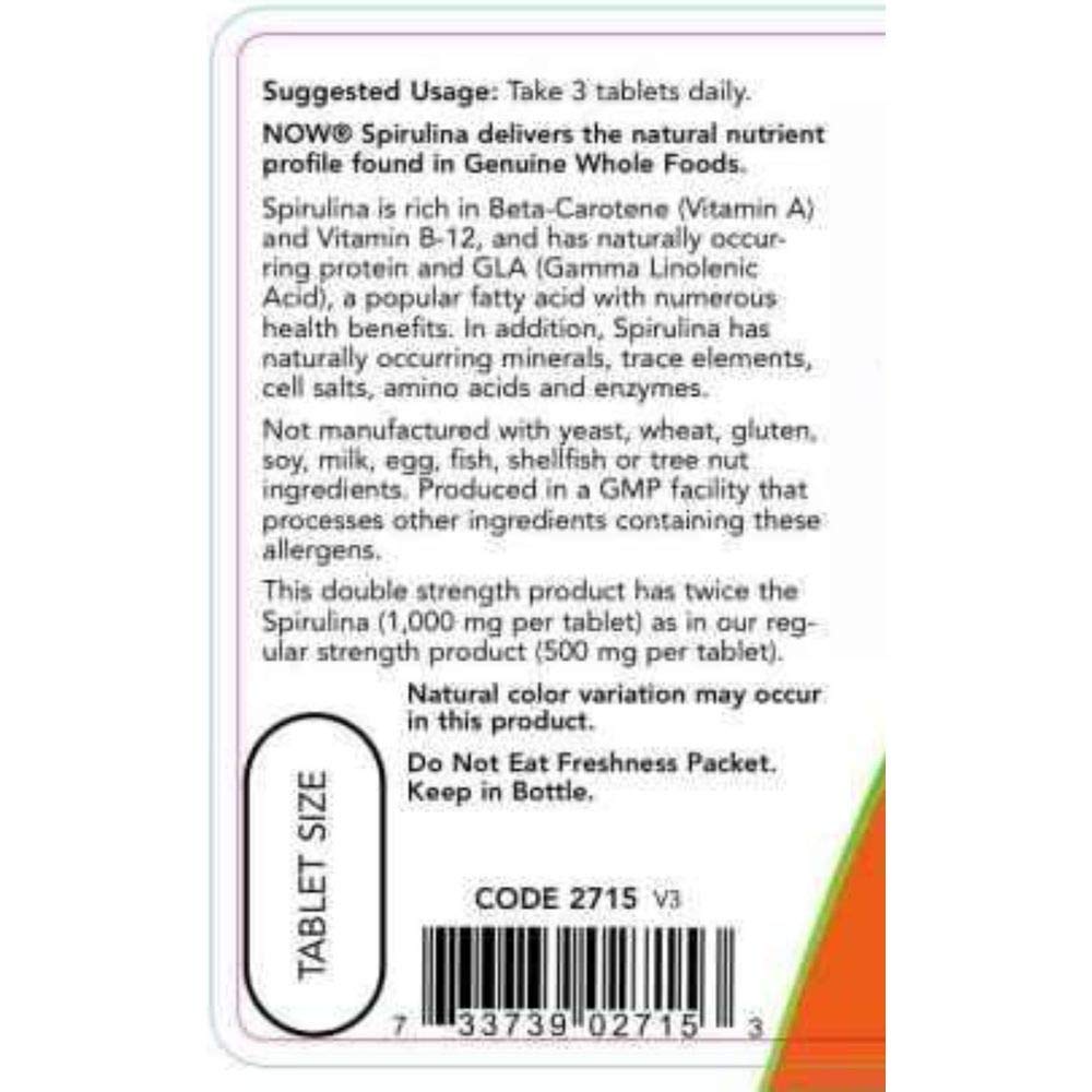 NOW Foods Spirulina Tablets 120-Count