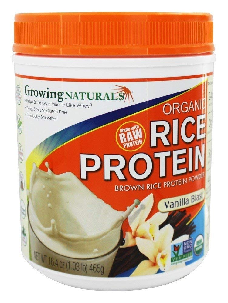 Growing Naturals Protein Rice Powder Vanilla Organic, 17 Servings