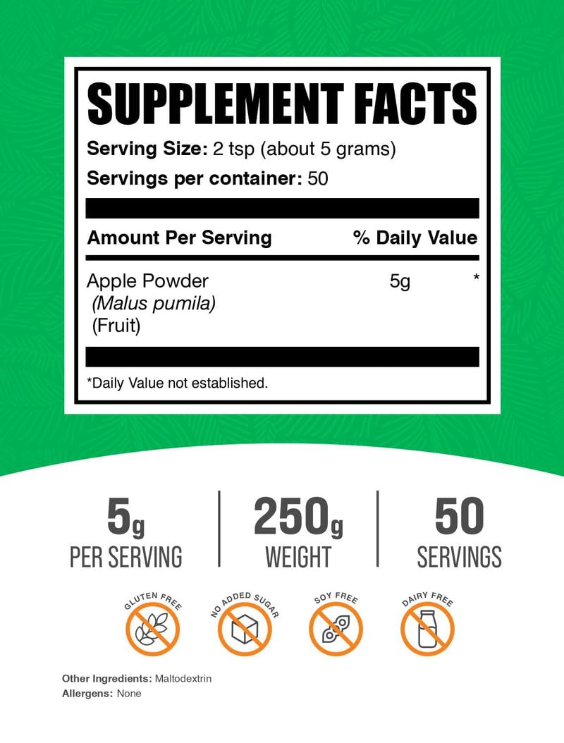 BulkSupplements Apple Powder Powder 8.8 oz