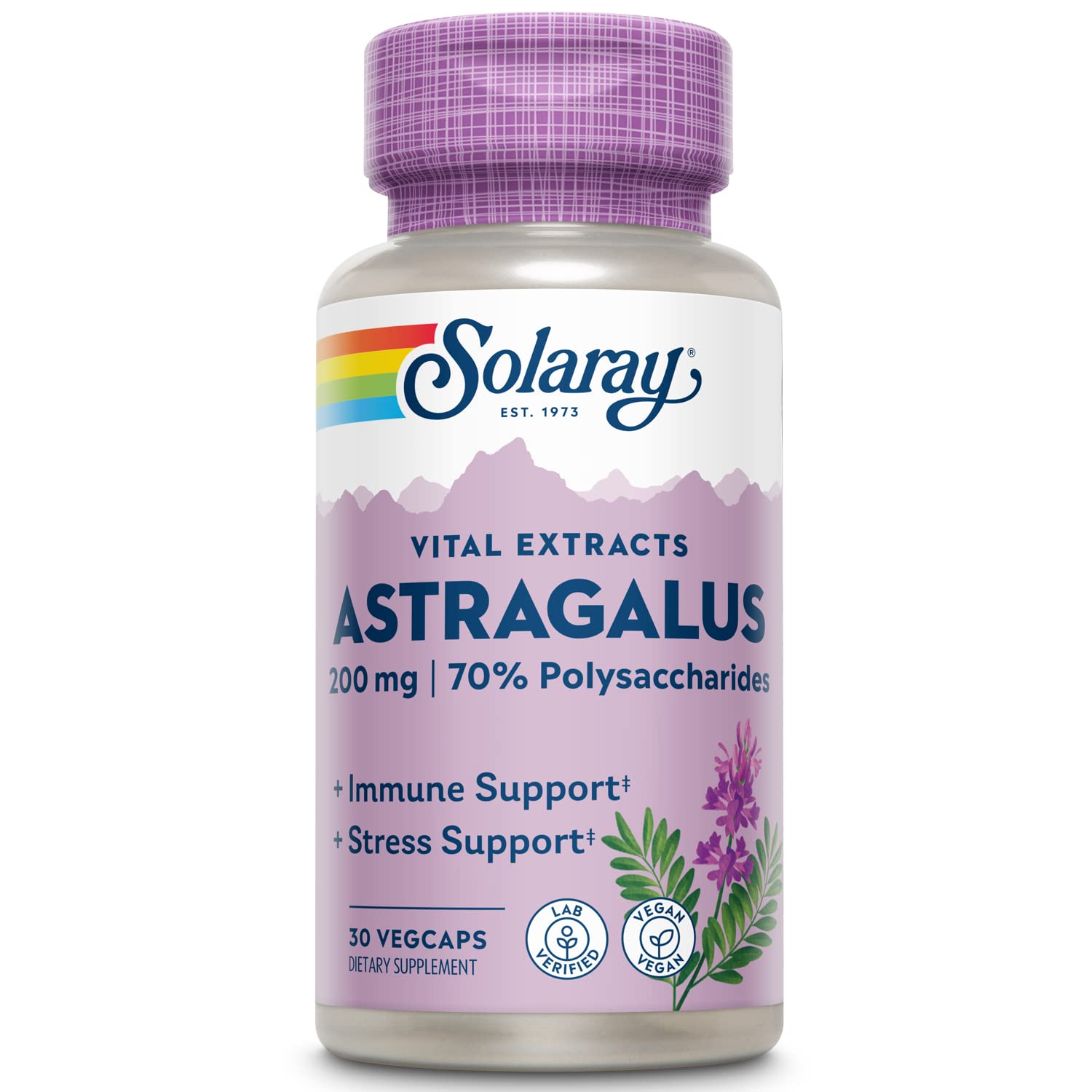 Solaray Astragalus Root Extract 200 mg Capsules, 30 VegCaps