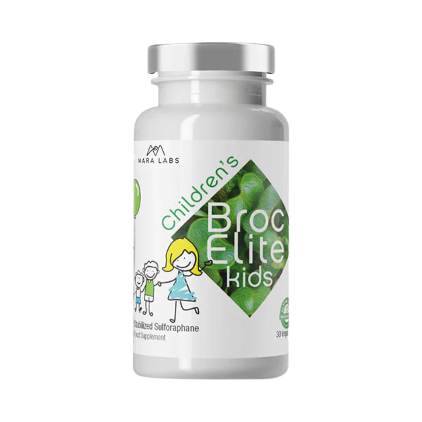 BrocElite Mara Labs Kids Broccoli Supplement with Naturally Stabilized Sulforaphane Extract, 30 Capsules