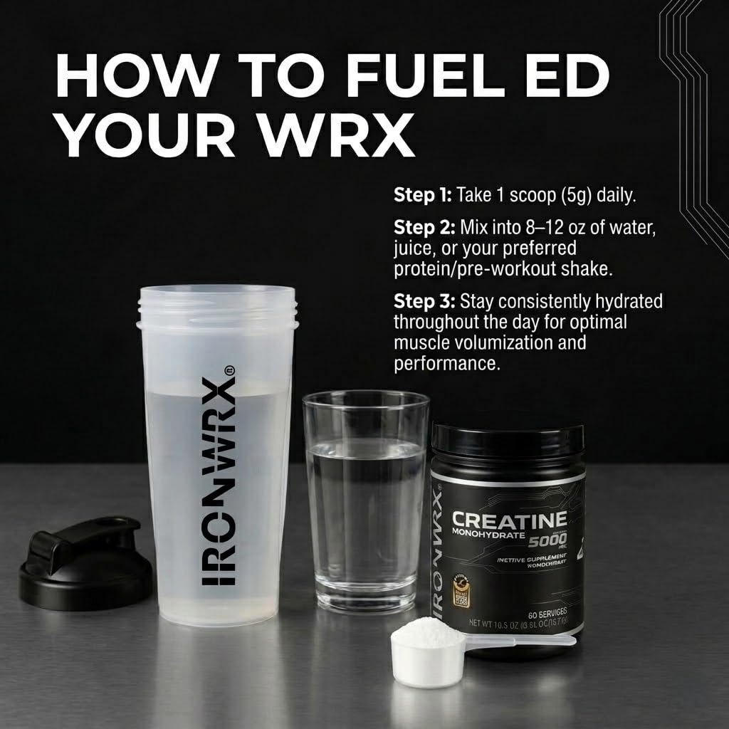 IRONWRX Creatine Monohydrate Powder 10.5 Ounce