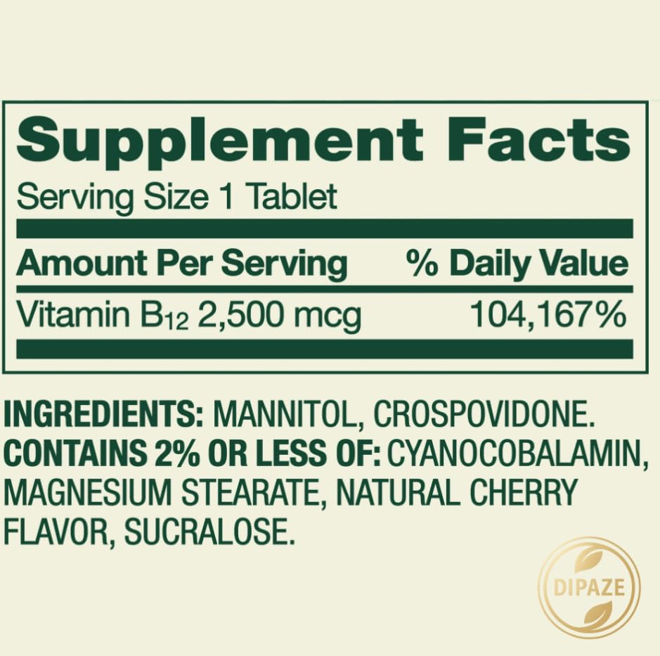 Generic Vitamin B12 Quick-Dissolve Tablets, Tablet, 120 Count