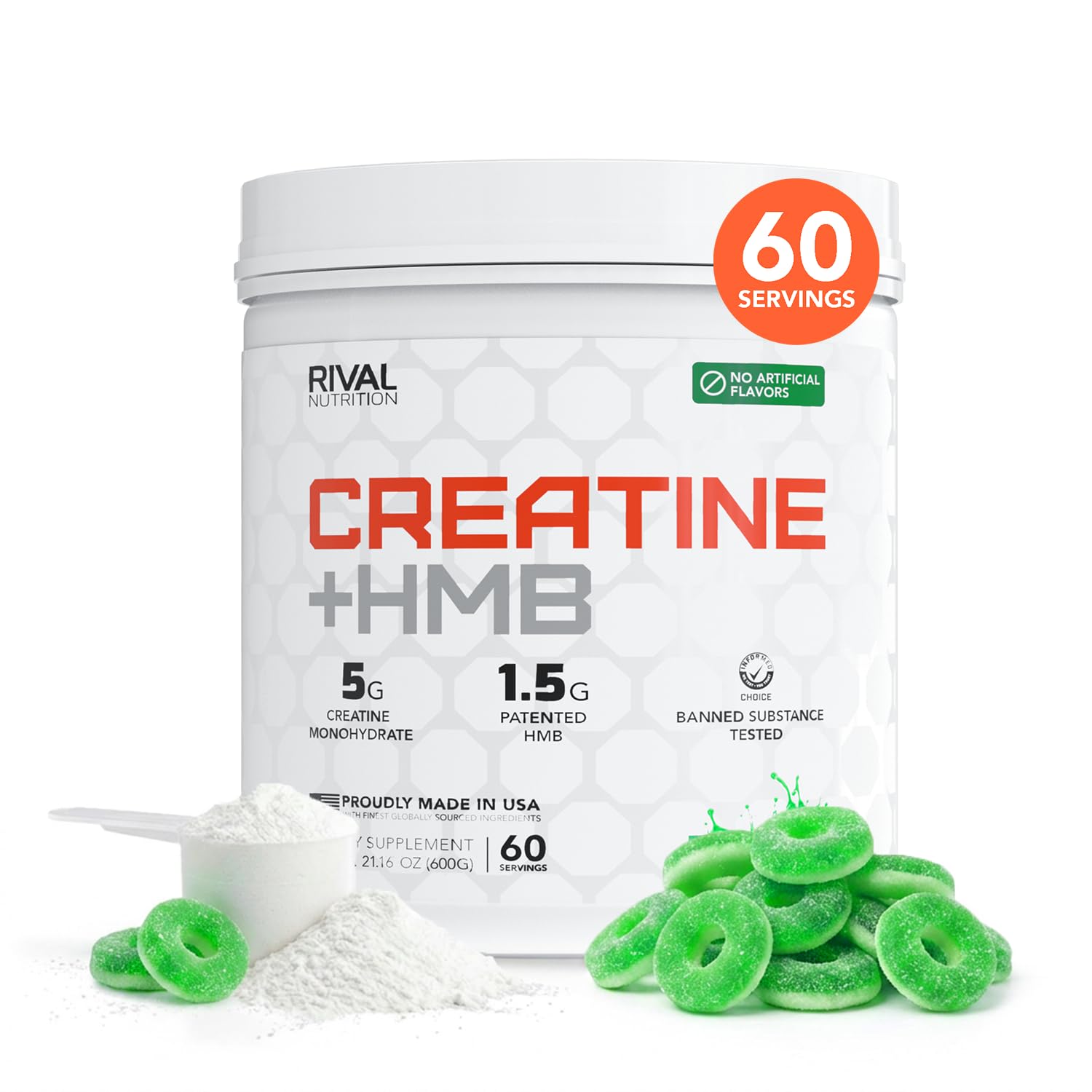 RIVAL NUTRITION Creatine + HMB I Powder 60 Servings