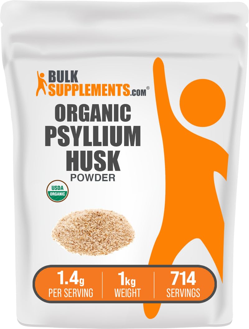 BulkSupplements Organic Psyllium Husk Powder, 35.2