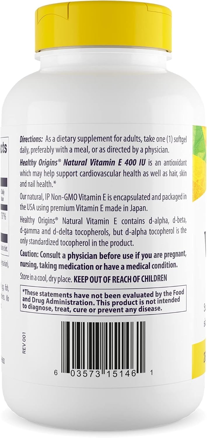 Healthy Origins Vitamin E 400 IU Softgels 360