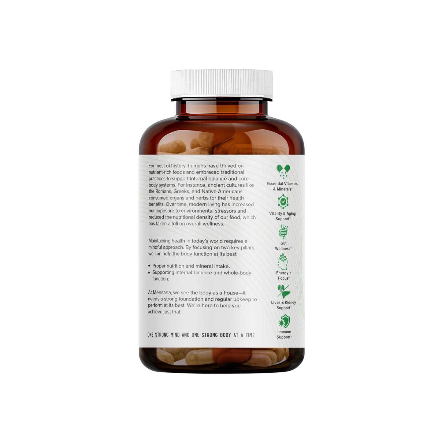 MENSANA Daily Mineral and Vitamin Support Capsules 180 Count