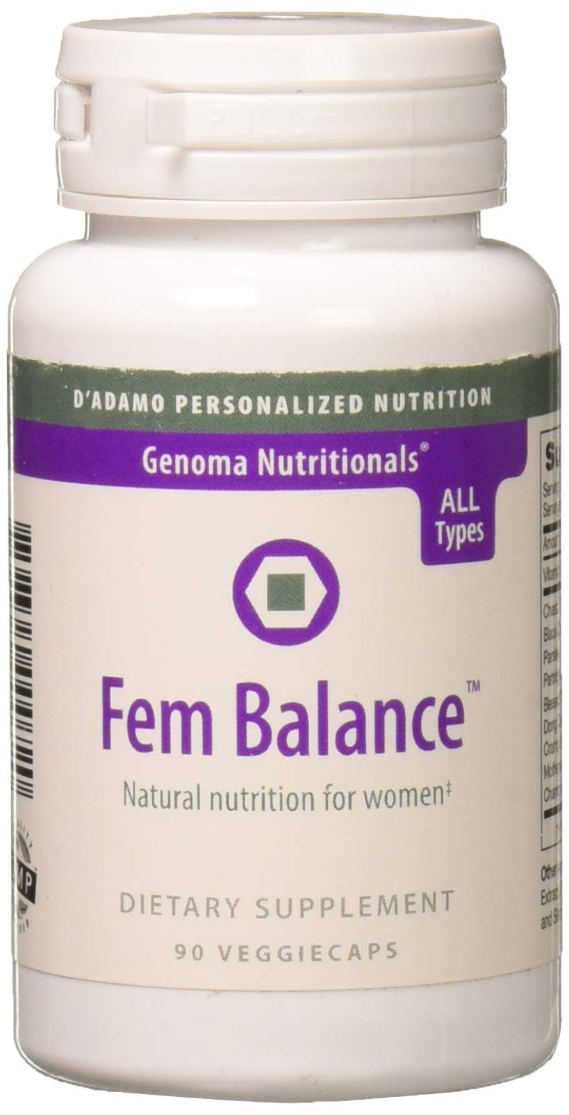 D'Adamo Personalized Nutrition Fembalance 90 Capsules