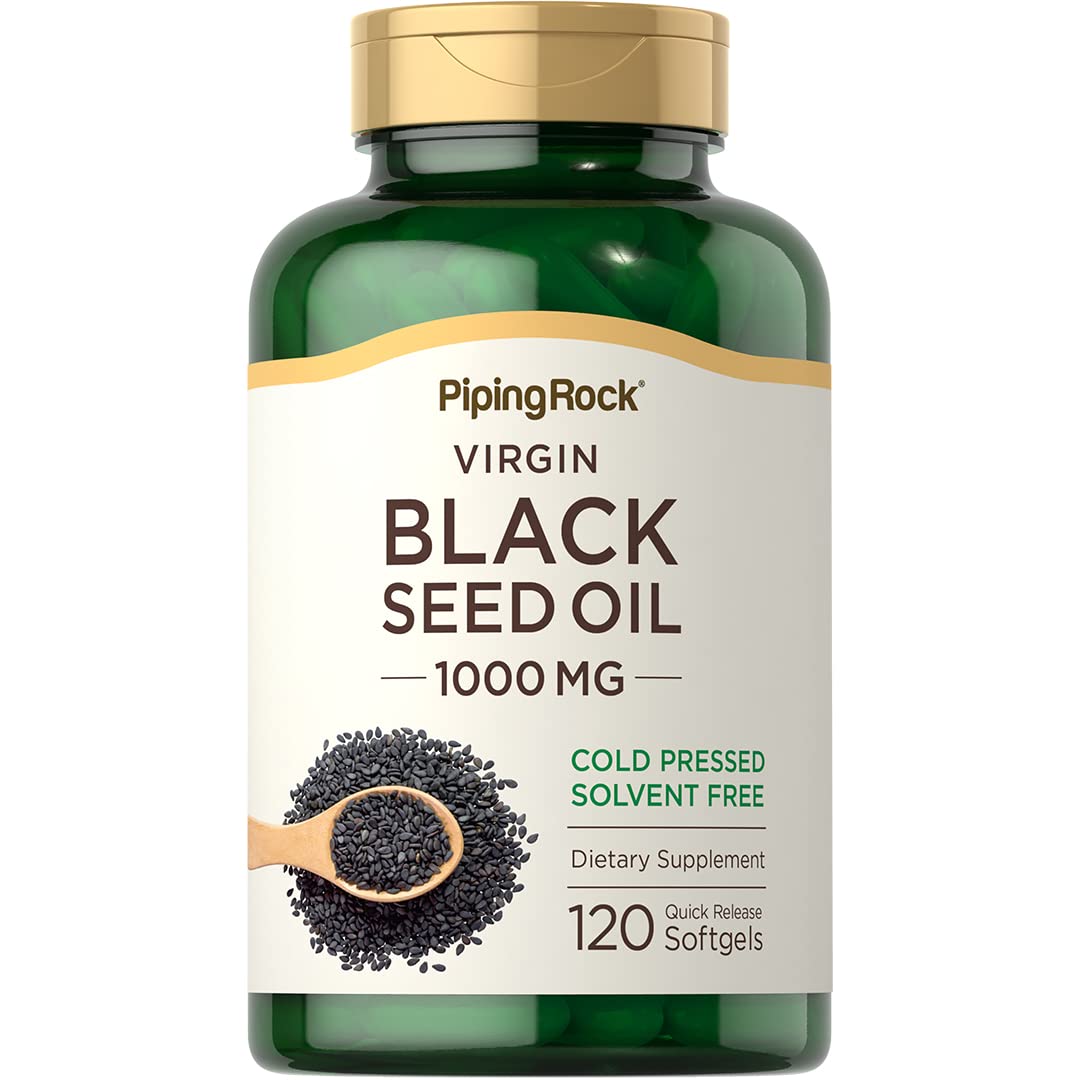 Piping Rock Black Seed Oil Softgel Capsules, 120 Count