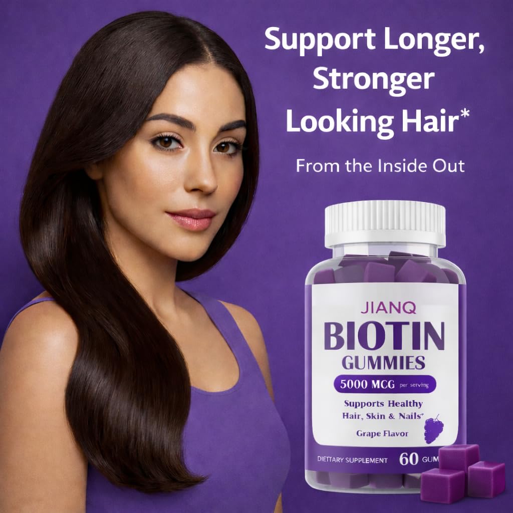 JianQ Biotin Gummies 60 Count