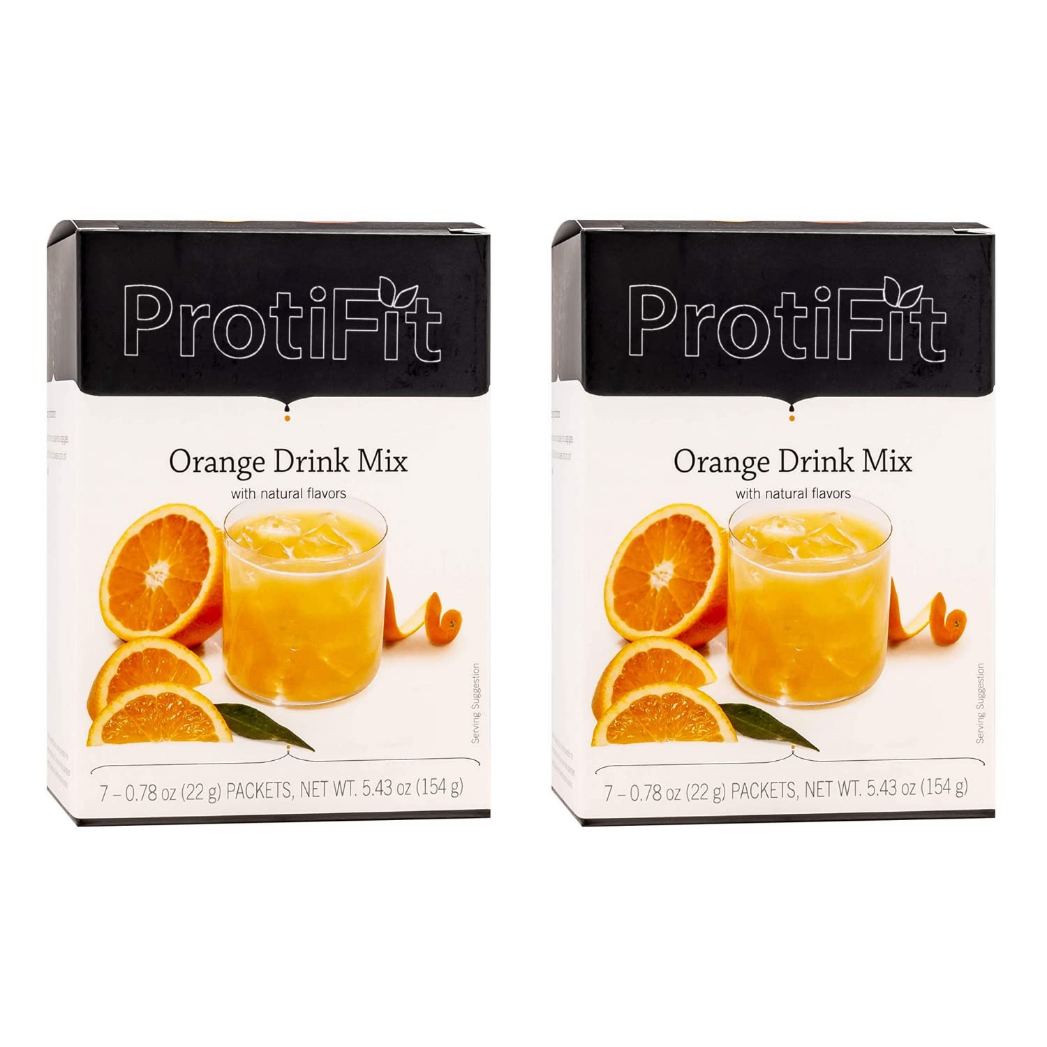 ProtiFit High Protein Orange Fruit Drink Powder, 0.776 oz Total, 2 Pack