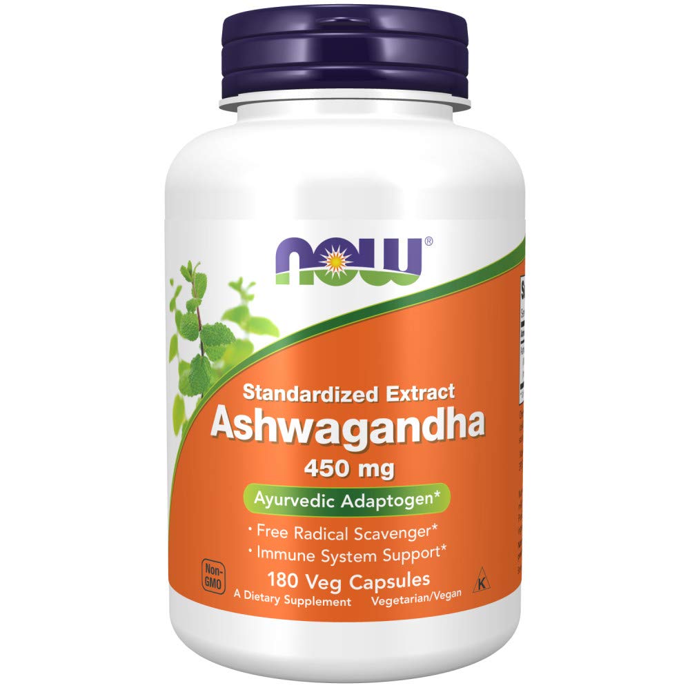 NOW Foods Ashwagandha Extract 450 mg Capsule, 180 Capsules