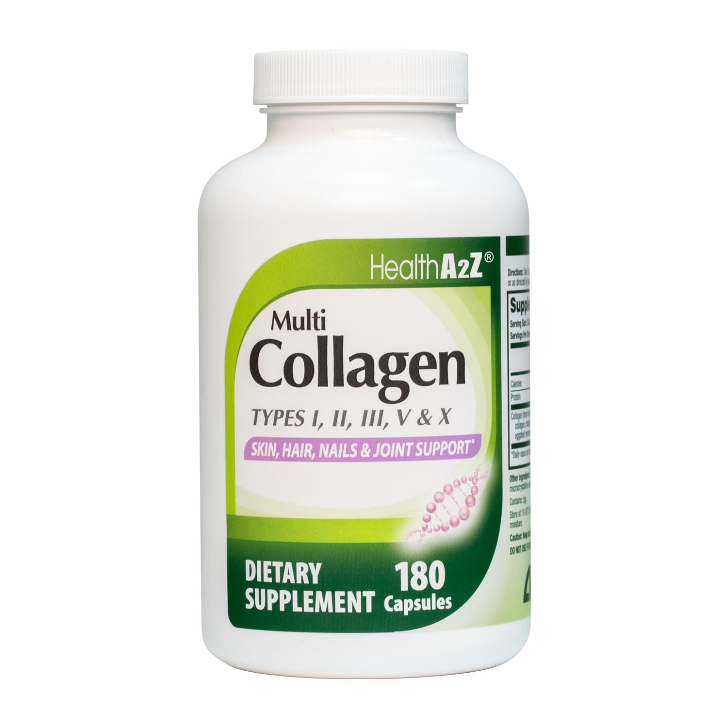 NutraA2Z Multi Collagen 1735mg Capsules, 180 Count