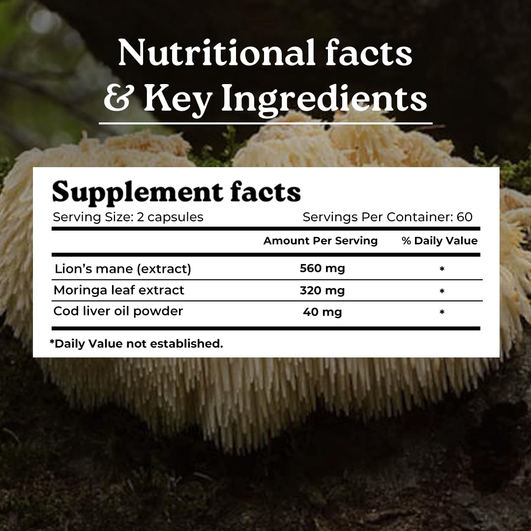 Mars by GHC Alizenol Capsules with Moringa, Lion's Mane & Tongkat Ali, Daily Wellness Supplement for Energy, Vitality Support, 60 Capsules