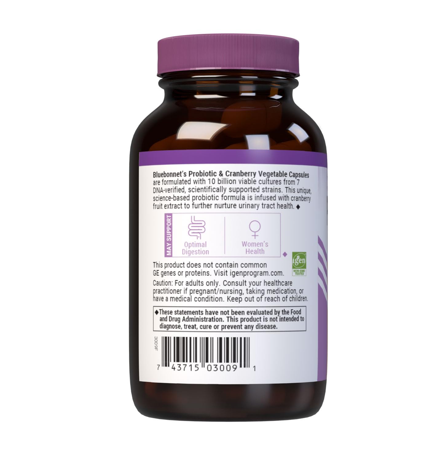 BlueBonnet Ladies' Probiotic and Cranberry 30 Capsules