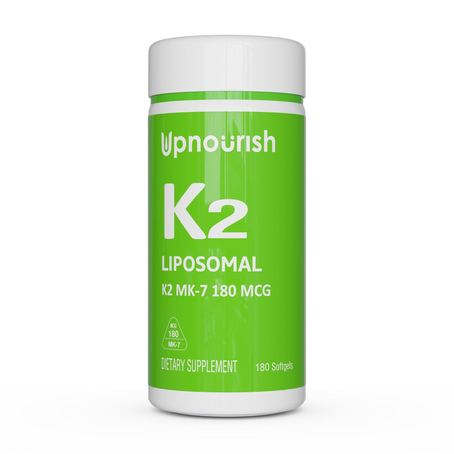 UpNourish Liposomal Vitamin K2 MK-7 180 mcg Softgels, 180 Count
