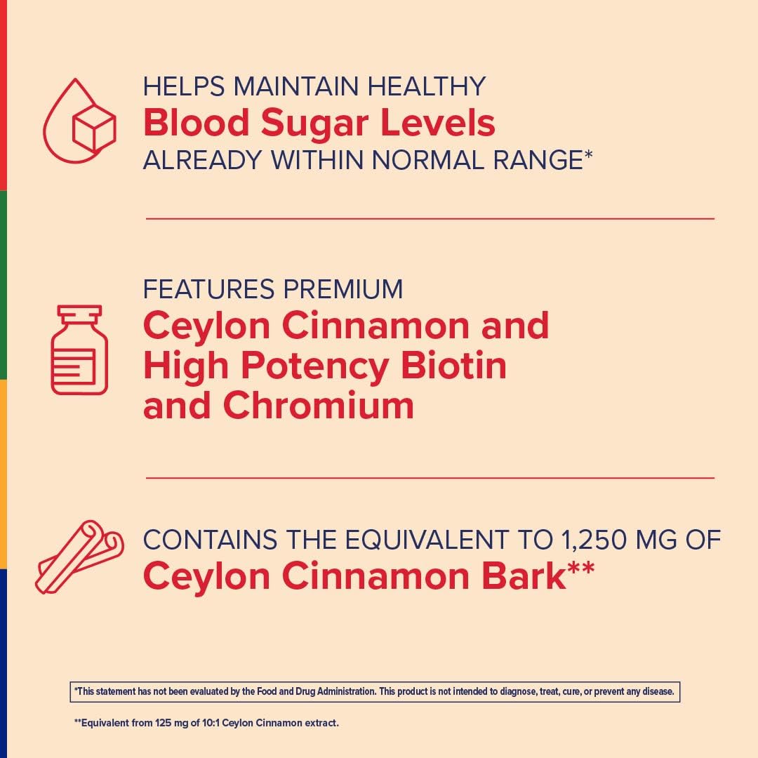 Stop Aging Now Ceylon Cinnamon Supplement with Chromium Capsule, 60 Count