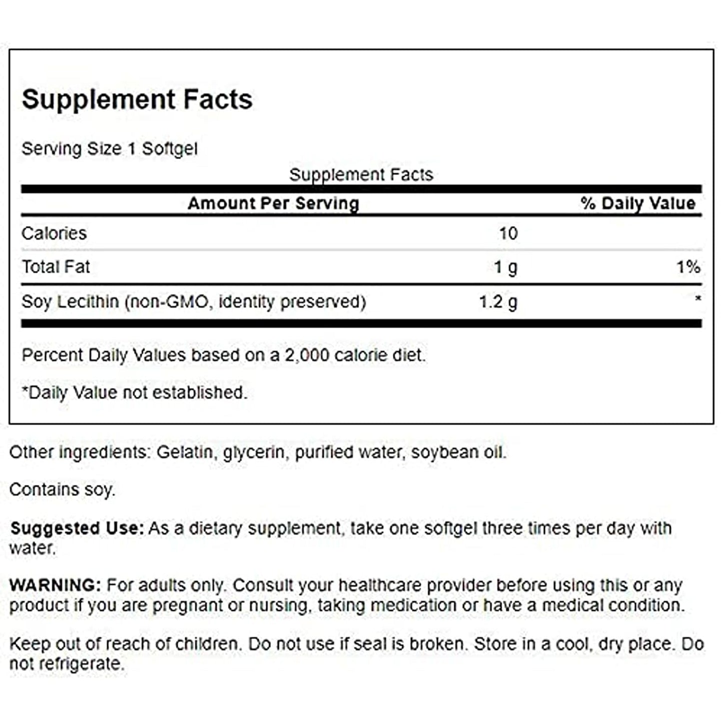 Swanson Soy Lecithin Softgels 720