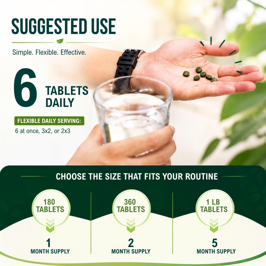 Earthrise Superfood California Spirulina 500mg 1800 Tablets
