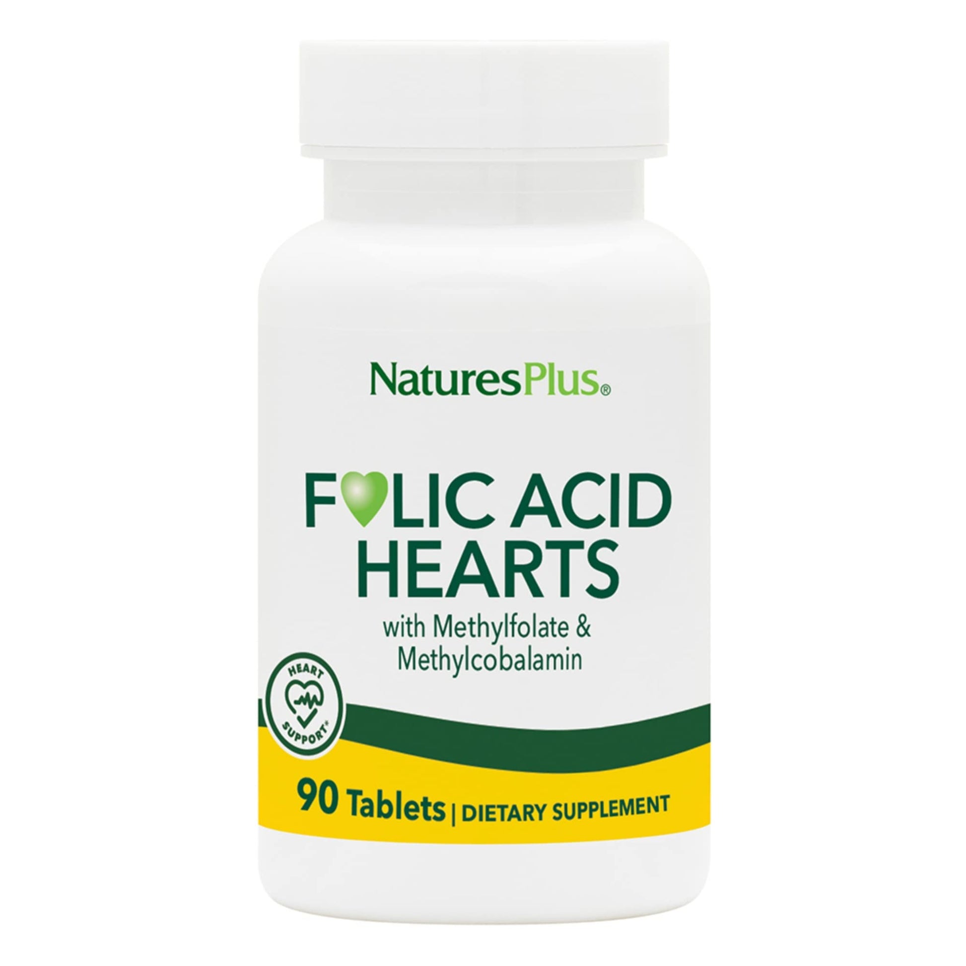 NaturesPlus Folic Acid Hearts 90 Tablets