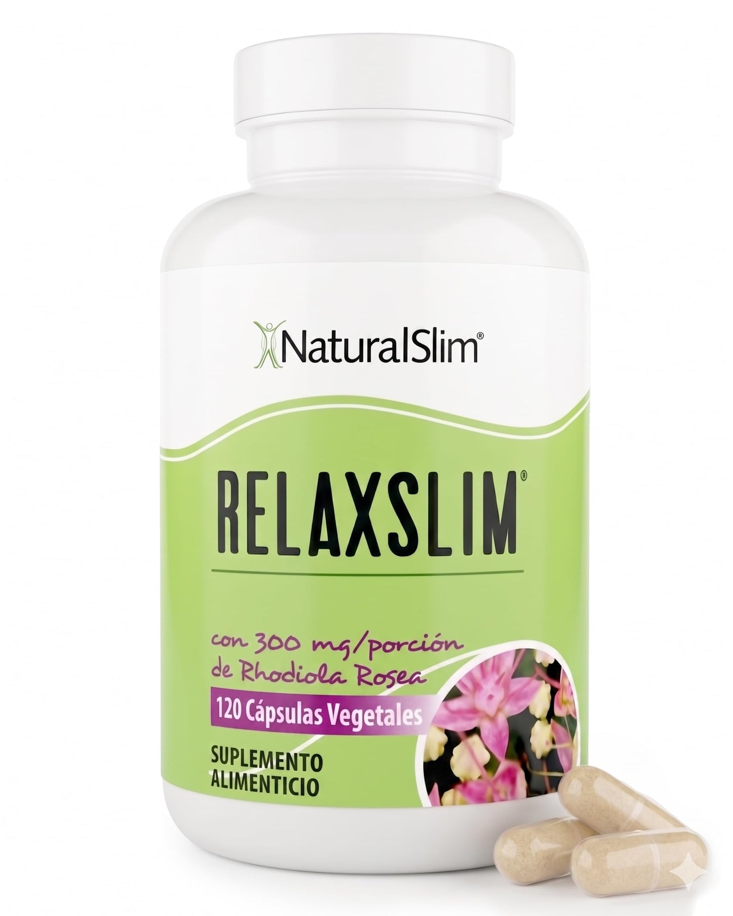 NaturalSlim Relaxslim Rhodiola Rosea & Adaptogenic Herb for Brain, Mood, Metabolism, Tension & Energy Support, 21 Natural Compounds Help Control Appetite, 120 Capsules