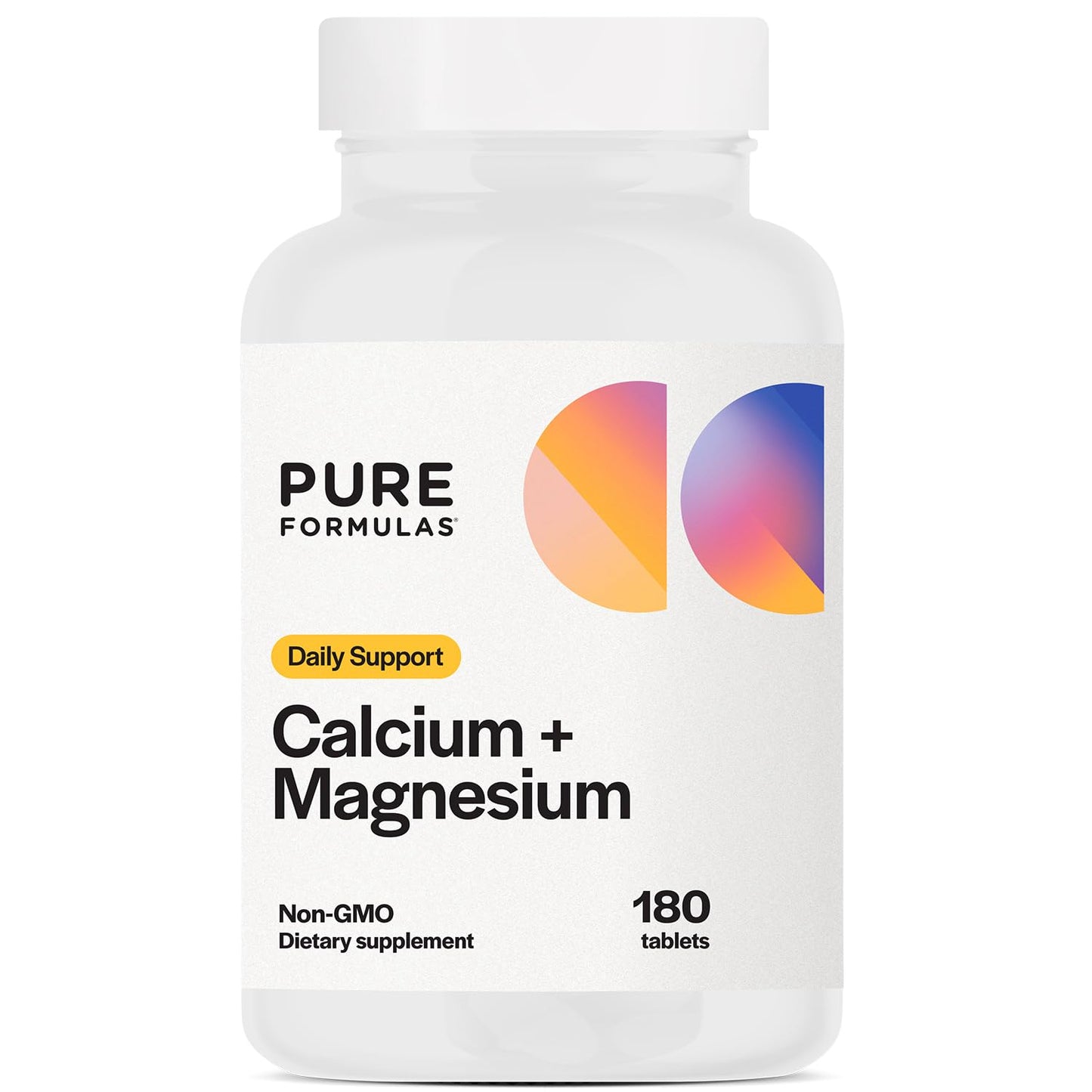 PureFormulas Calcium + Magnesium Supplement, 180 Tablets
