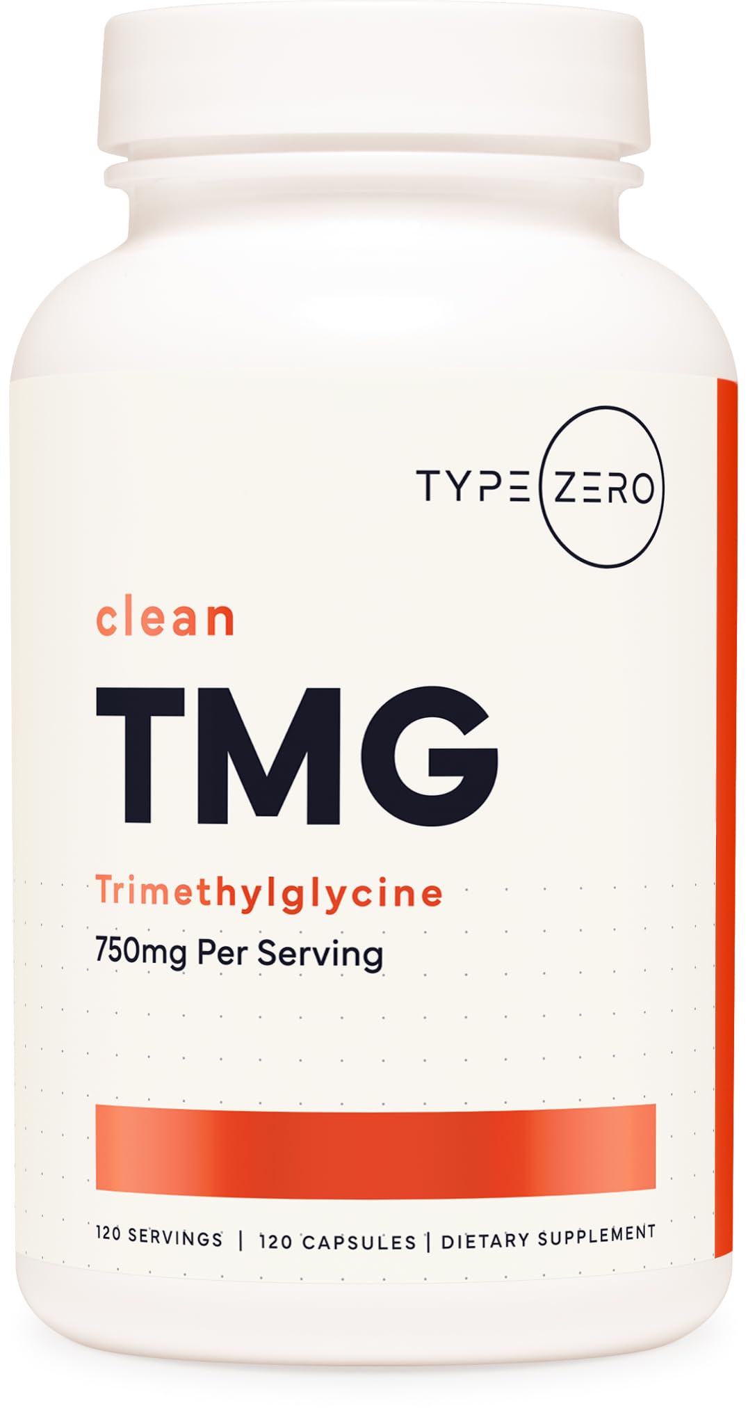 Type Zero Clean TMG (Trimethylglycine) 750mg Capsules, 120 Count