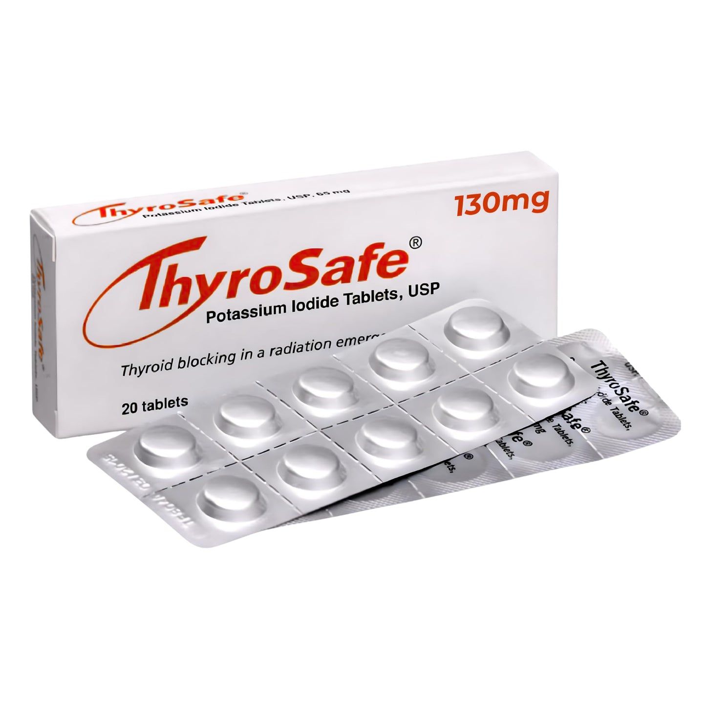 THYROSAFE Potassium Iodide 130mg Tablets 20 Count