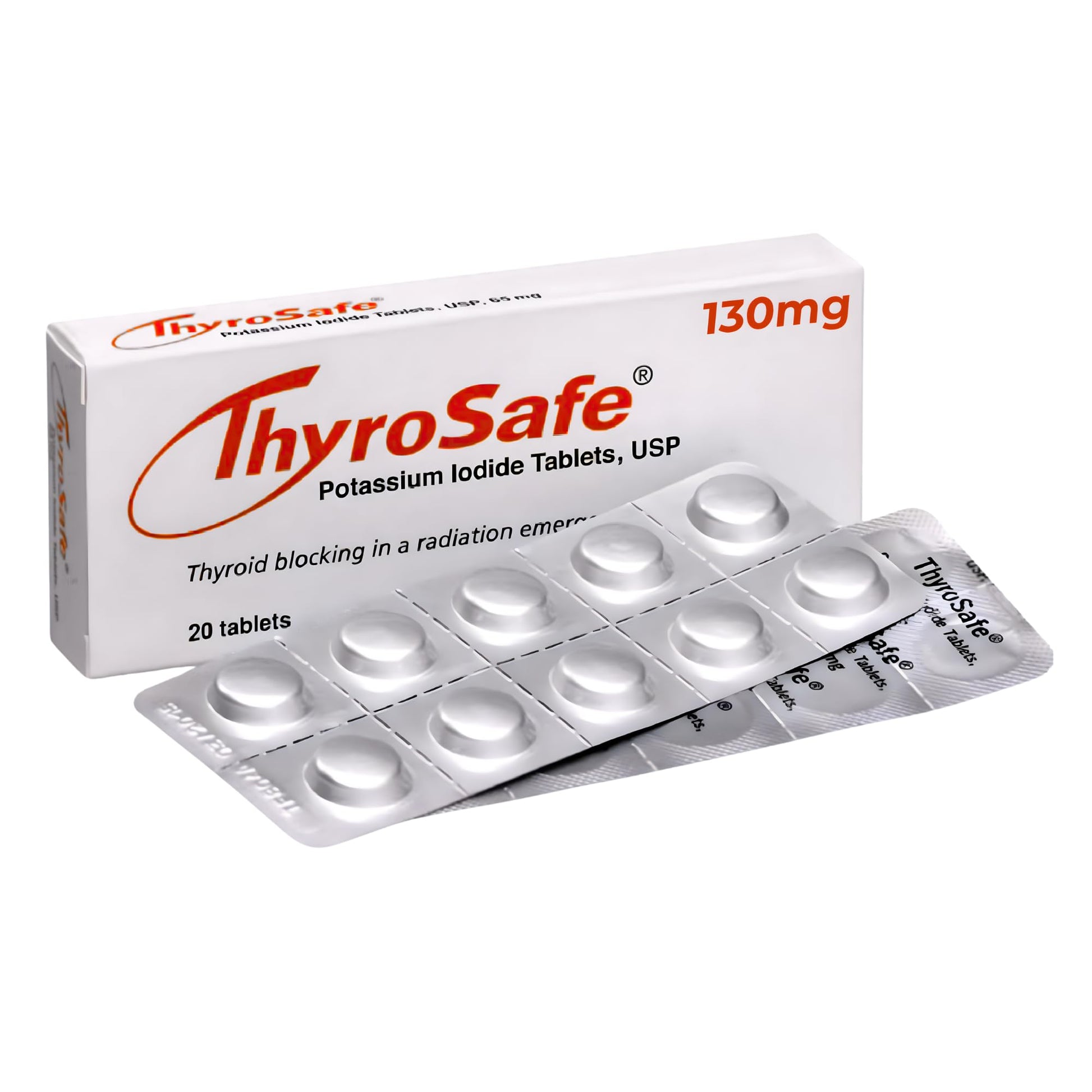 THYROSAFE Potassium Iodide 130mg Tablets 20 Count