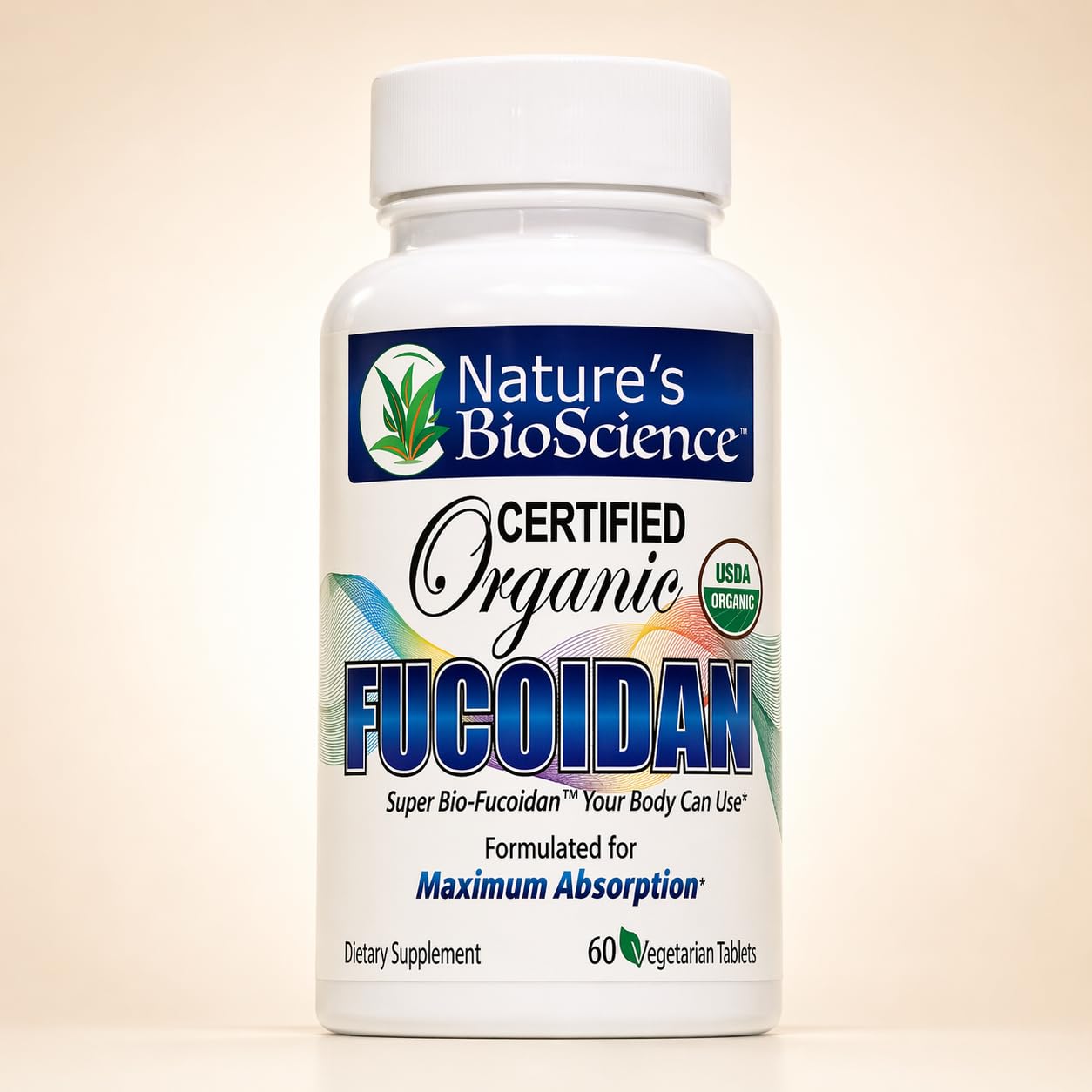 Generic Natures Bioscience Organic Fucoidan Tablets, 60 Count