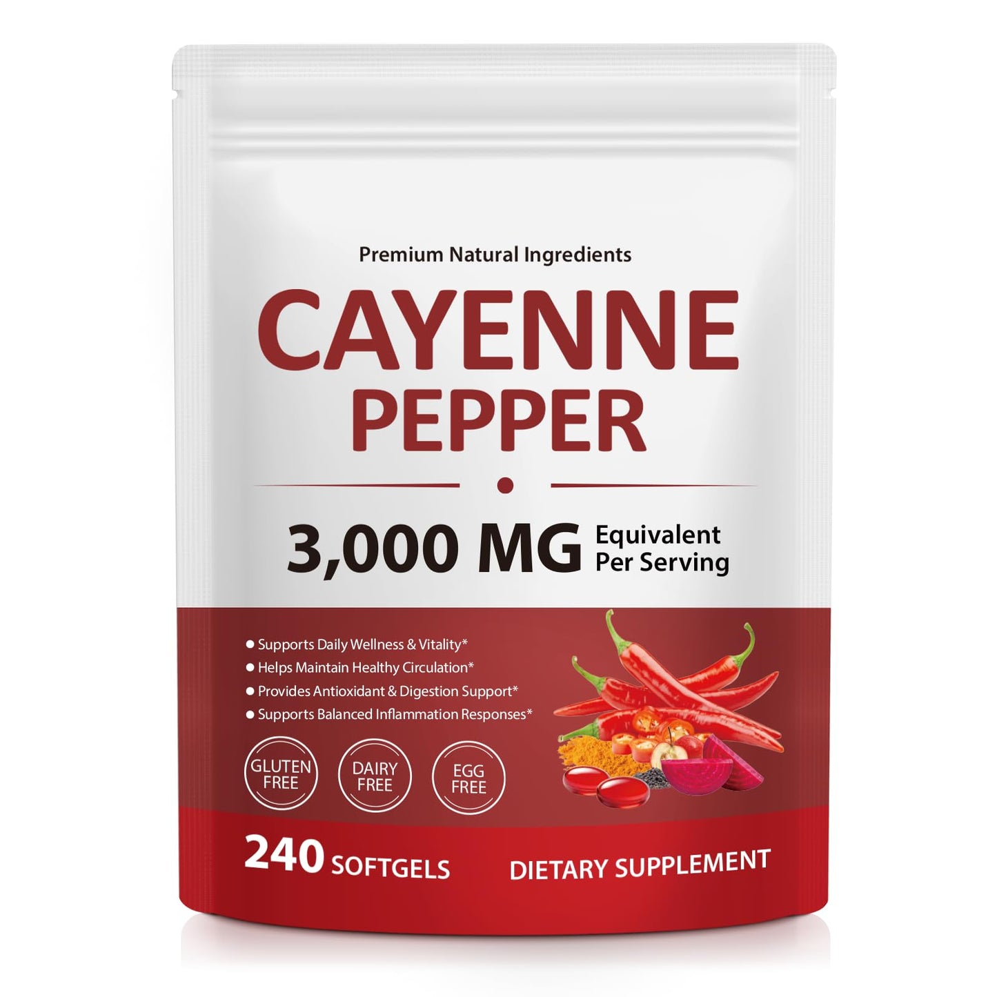 RSGRT Cayenne Pepper Softgels Capsule 240 Count