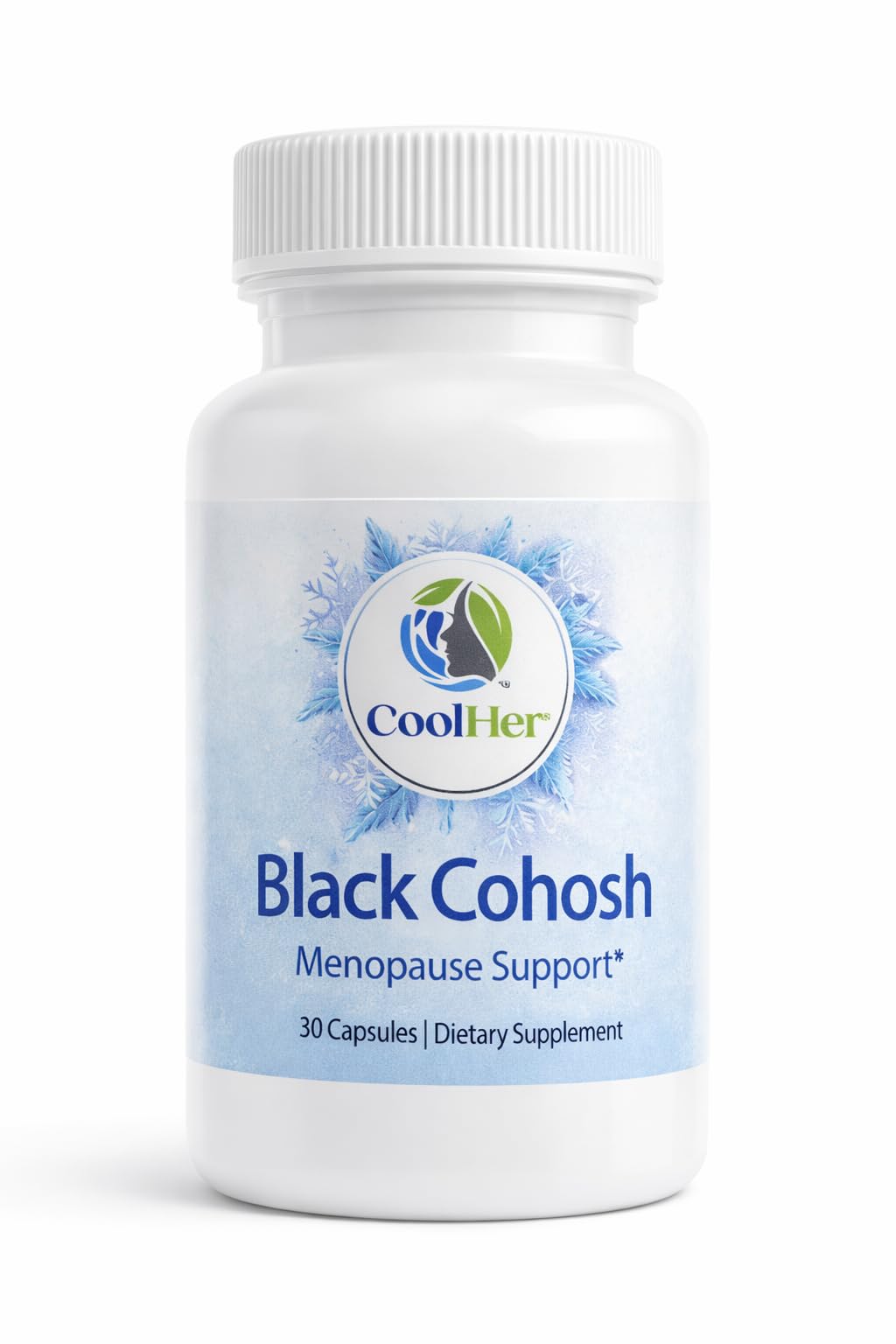 CoolHer Menopause Support for Women – Hot Flash & Night Sweat Relief – Black Cohosh Supplement – Non-GMO, Gluten-Free, 30 Capsules