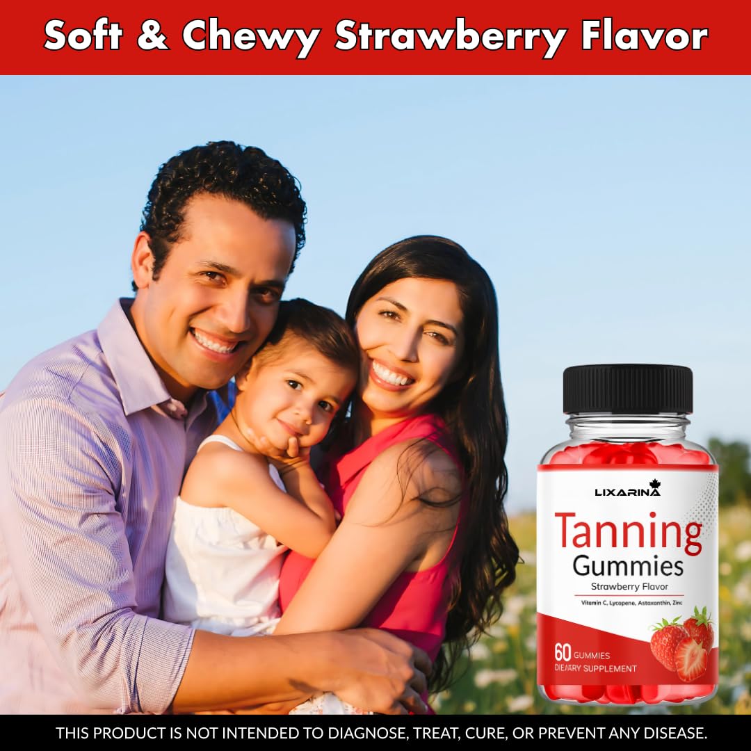 LIXARINA Tanning Gummies Supreme Tan for Women Gummy 180 Gummies