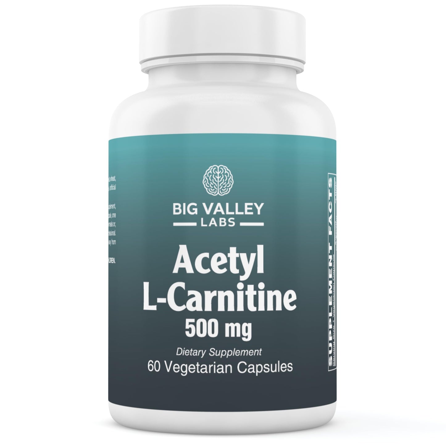 Big Valley Labs Acetyl-L-Carnitine 500 mg Capsule, 60 Count