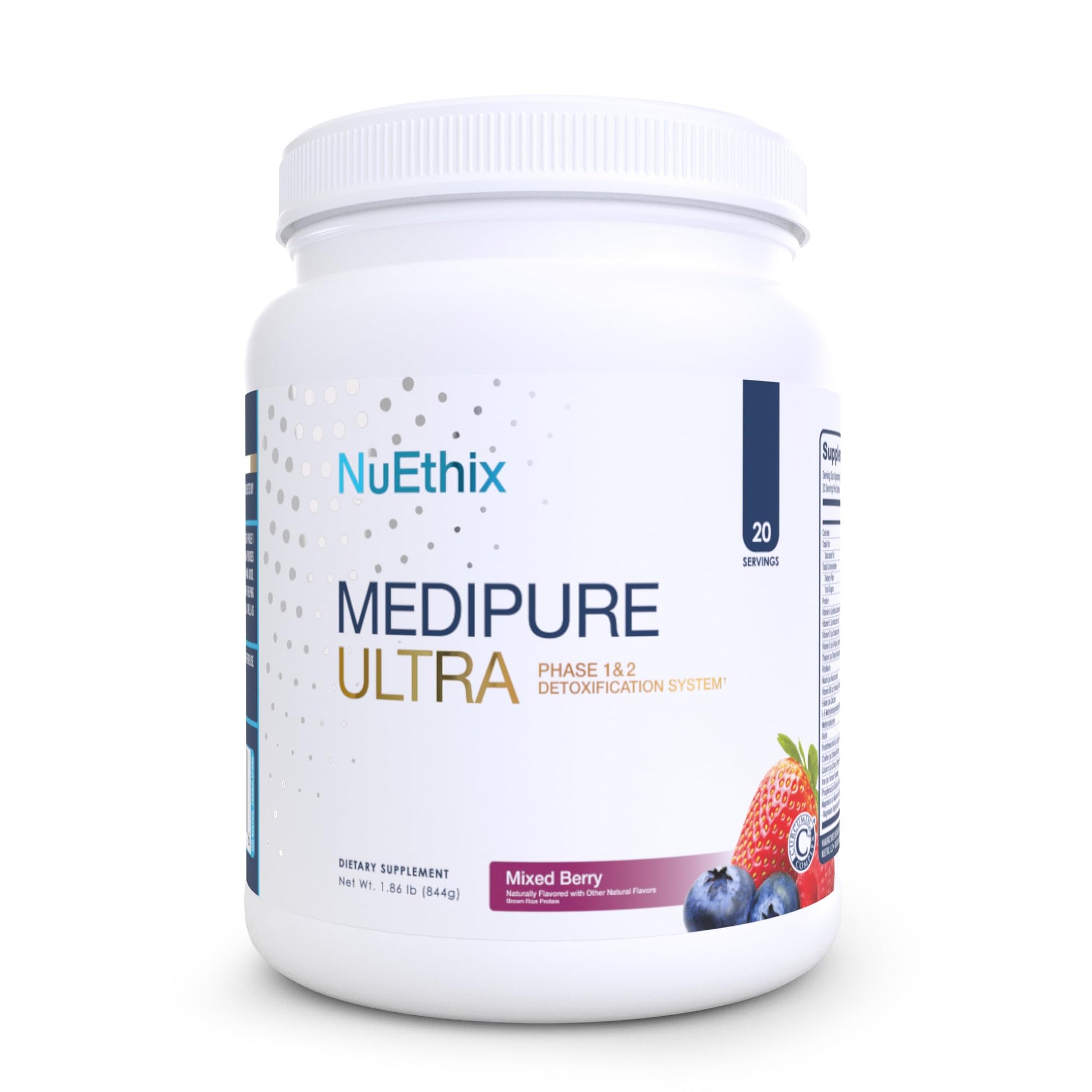 NuEthix Formulations Medipure Ultra with Rice Protein Phase 1 & 2 Detoxification System Powder 29.76 Ounce