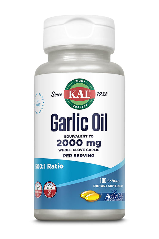 KAL Garlic Clove Oil Softgels 100 Count