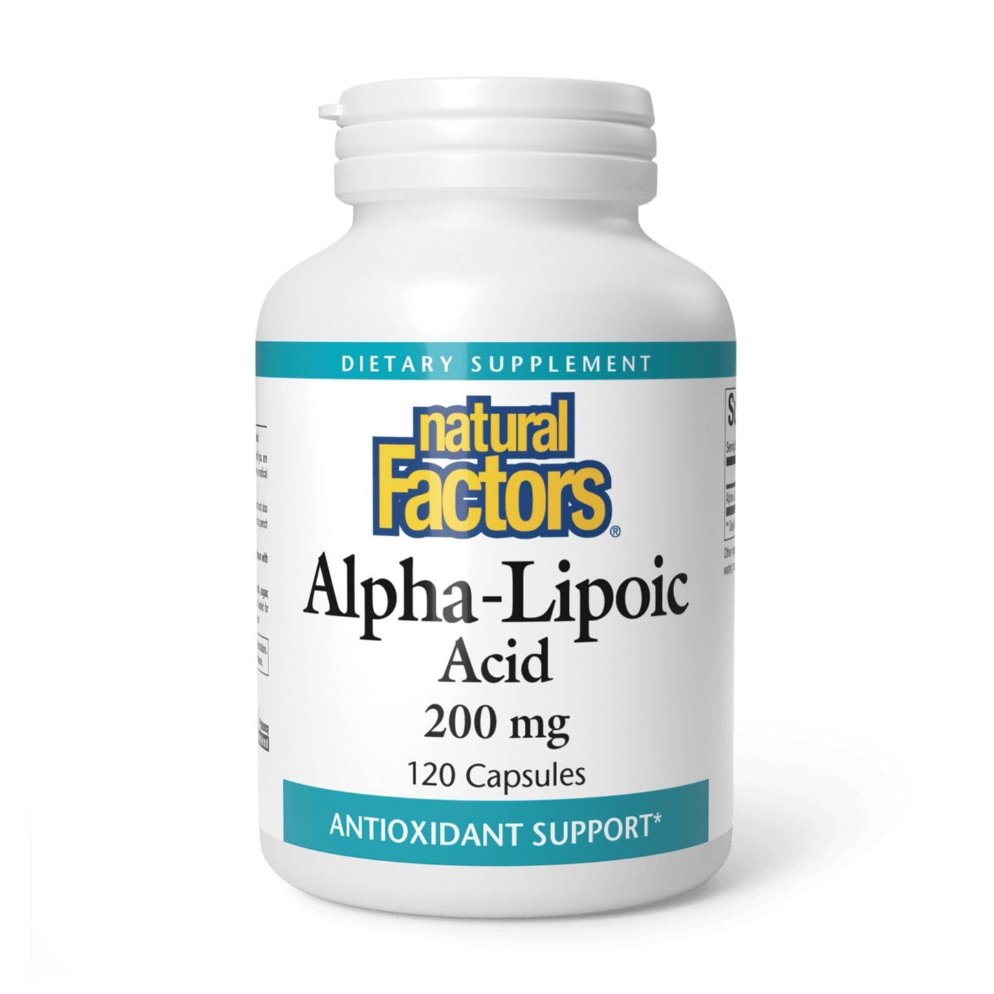 Natural Factors Alpha-Lipoic Acid 200 mg Capsule, 120 Capsules