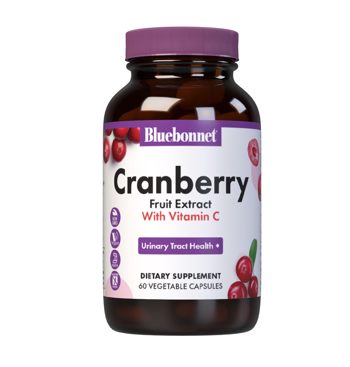 BlueBonnet Cranberry Fruit Extract Urinary Tract Support Capsules, 60 Capsules