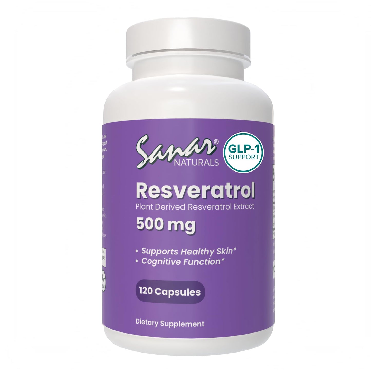 Sanar Naturals Resveratrol 500mg Capsule, 120 Count