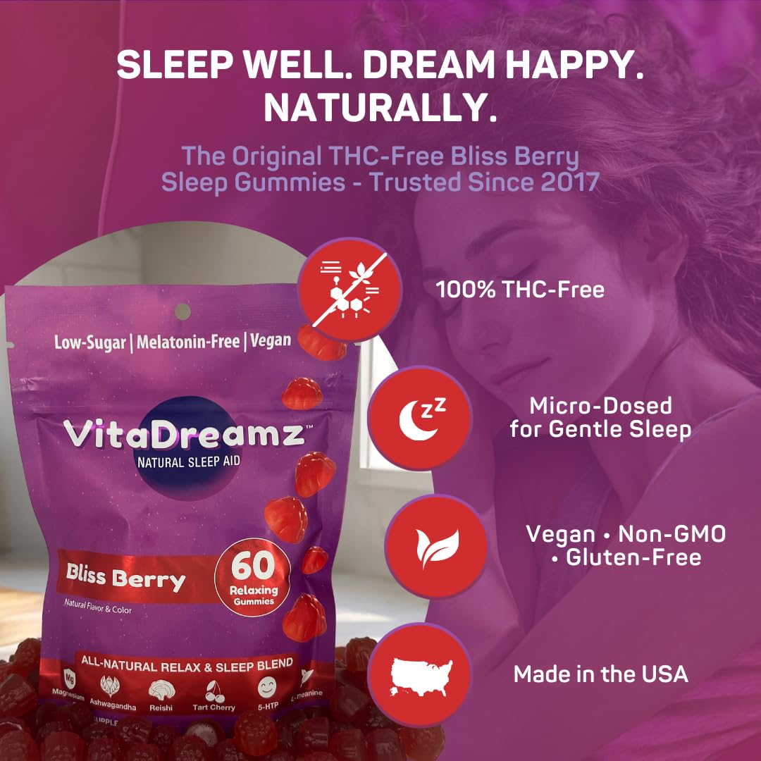 VitaDreamz Melatonin-Free Sleep Gummies Gummy 60 Count