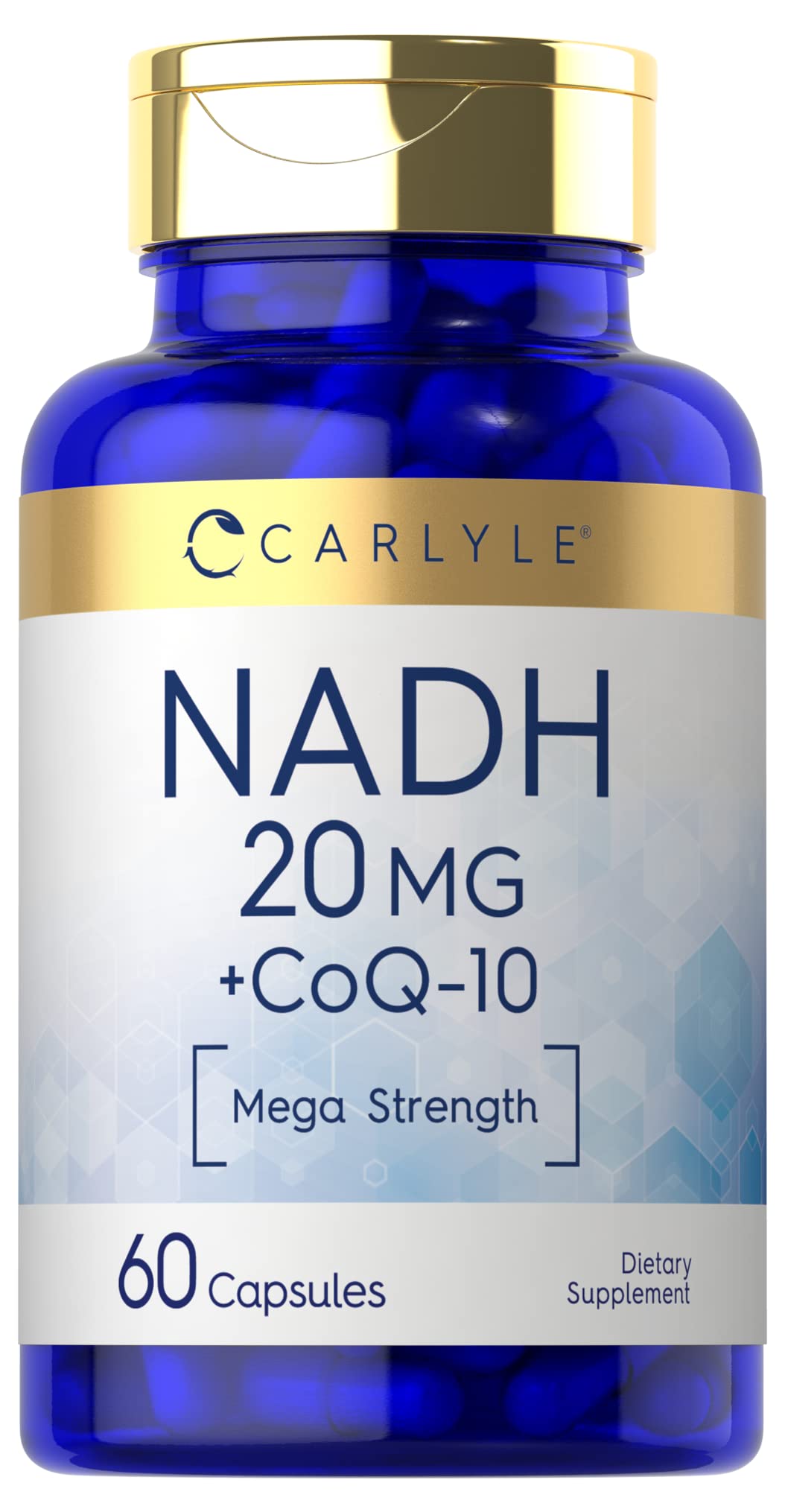 Carlyle NADH CoQ10 Supplement 20mg, 60 Capsules